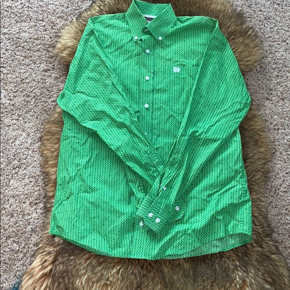 Cinch men’s button down with dollar signs